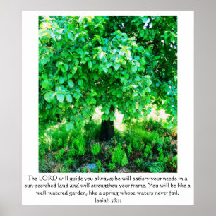 Póster Isaiah 58:11 POSTER