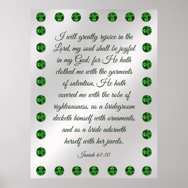 Póster Isaiah 61:10 Poster (Frente)