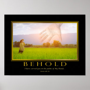 Póster Isaiah Bible Verse Poster Inspirador
