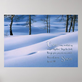 Póster Isaías 1:18 Inspirador