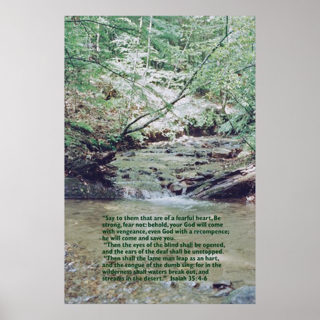 Póster Isaías 35:4-6 (Frente)