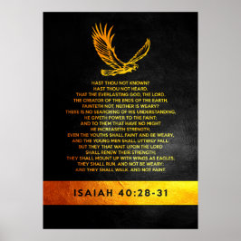 Póster Isaías 40:28-31 Verse de la Biblia