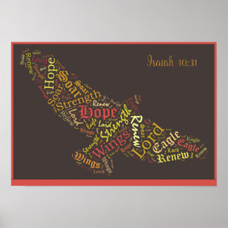 Póster Isaías 40:31 poster de versículos de la Biblia