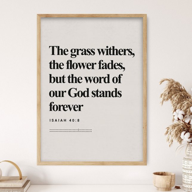 Póster Isaías 40:8, Versículo Bíblico, Biblia Moderna, Es (Subido por el creador)