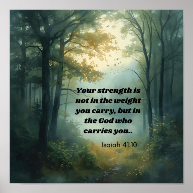 Póster Isaías 41:10 (Frente)