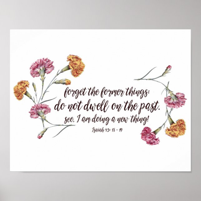 Póster Isaías 43:18-19 (Frente)