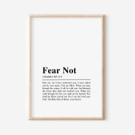 Póster Isaías 43:1-3 El miedo no