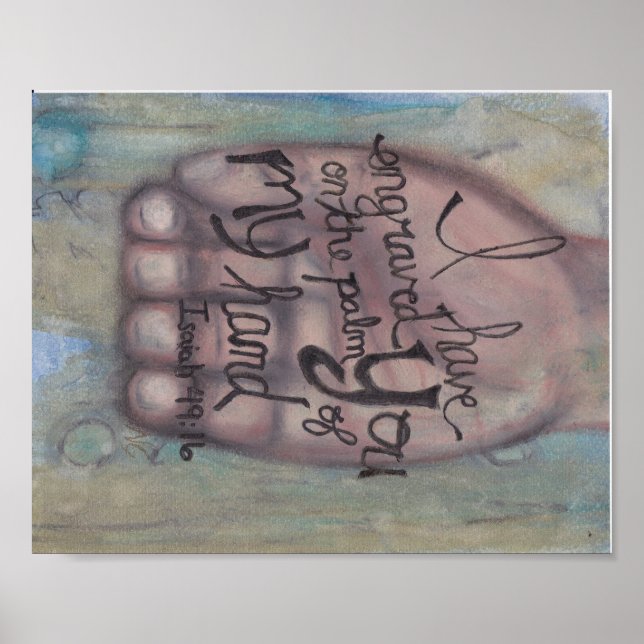 Póster Isaías 49:16 Poster (Frente)