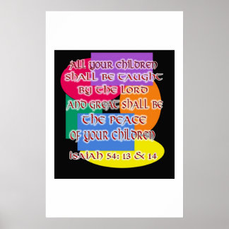 Póster Isaías 54 13 y 14