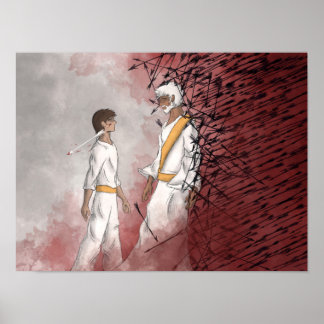 Póster Isaías 54:17 / Romanos 8:28