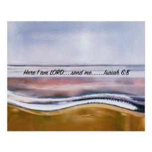 Póster Isaías 6:8 Aquí estoy el Señor, envíame.