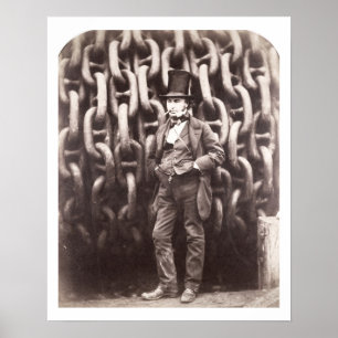 Póster Isambard Kingdom Brunel, de pie frente a la