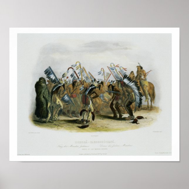 Póster Ischoha-Kakoschochata, Danza de los indios mandare (Frente)