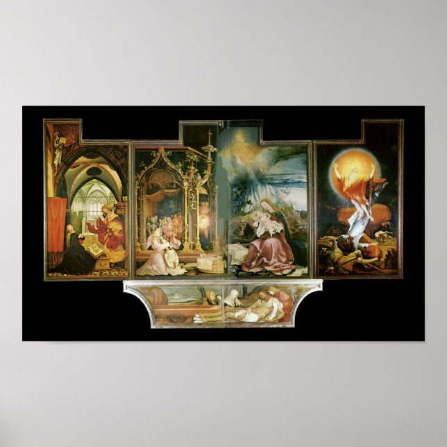 Póster Isenheimer Altar, Mathis Gothart Grünewald (Frente)
