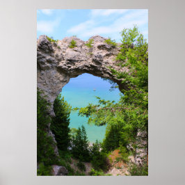 Póster Isla Arch Rock Mackinac