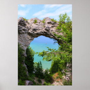 Póster Isla Arch Rock Mackinac