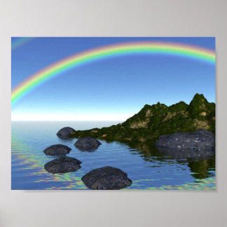 Póster isla arco iris