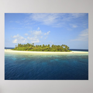 Póster Isla Baughagello, atolón Huvadhoo meridional, 3