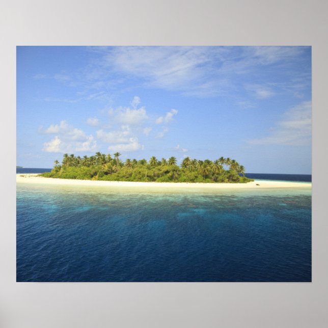 Póster Isla Baughagello, atolón Huvadhoo meridional, 3 (Frente)