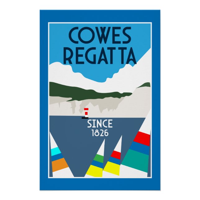 Póster Isla Cowes de Wight Yacht Regatta (Anverso)