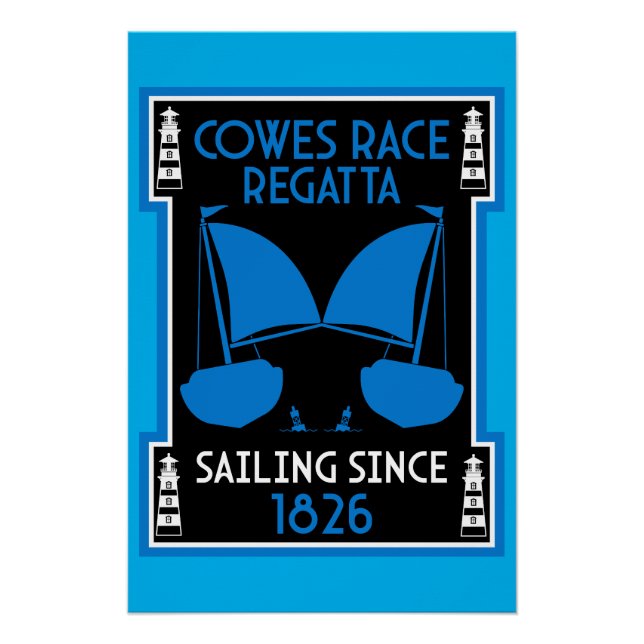 Póster Isla Cowes de Wight Yacht Regatta (Anverso)