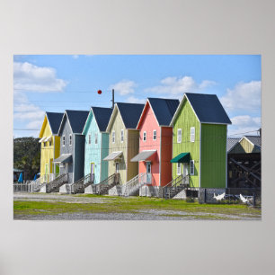 Póster Isla Dauphin, Alabama, Casas