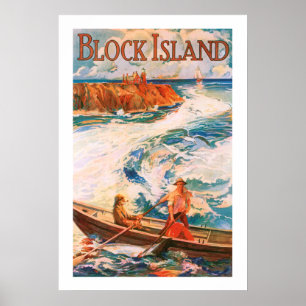 Póster Isla de bloques