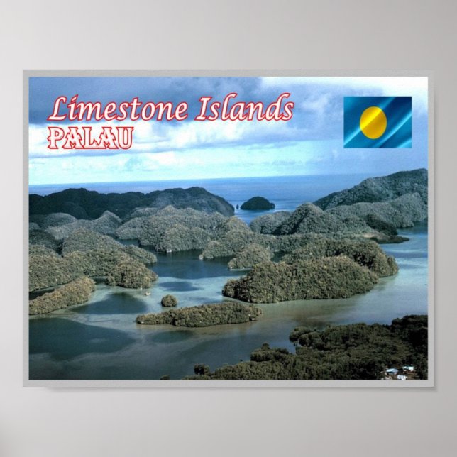 Póster Isla de caliza - Palau - (Frente)