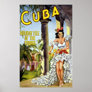 Póster Isla De Feriados De Cuba