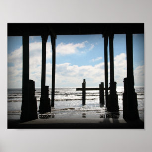 Póster Isla de Galveston del embarcadero de Murdoch