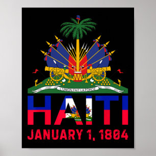 Póster Isla De Haití Cuta Fecha De Independencia De Haití