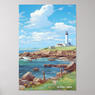 Póster Isla de Islay Escocia Viajes de Vintage