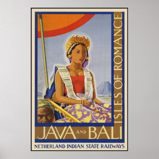 Póster Isla de Java y Bali