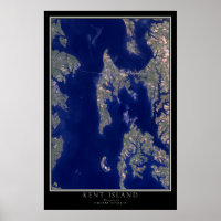 Isla de Kent Maryland desde el mapa de satélites e