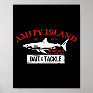 Póster Isla De La Amistad Y Pesca Retro 1