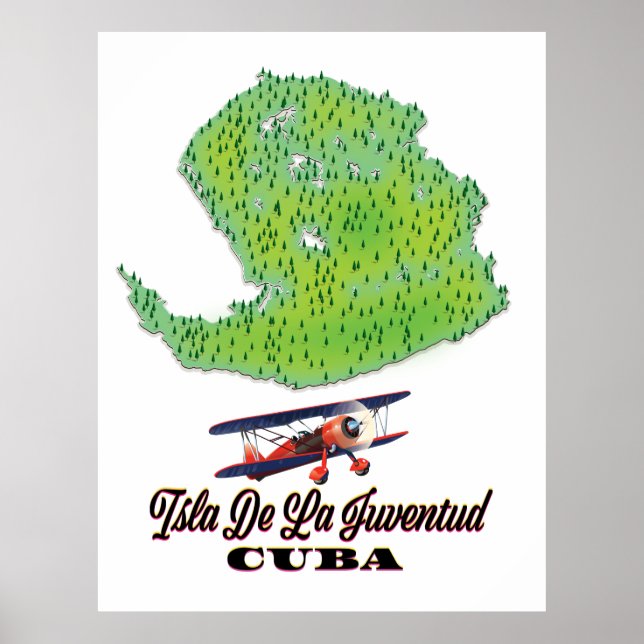 Póster isla de la Juventud Cuba (Frente)