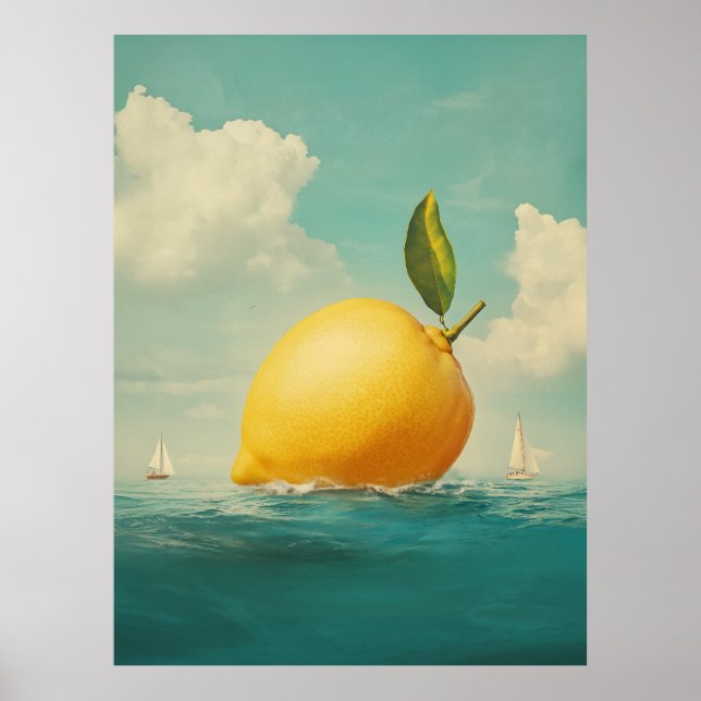 Póster Isla de limón en aguas oníricas (Frente)