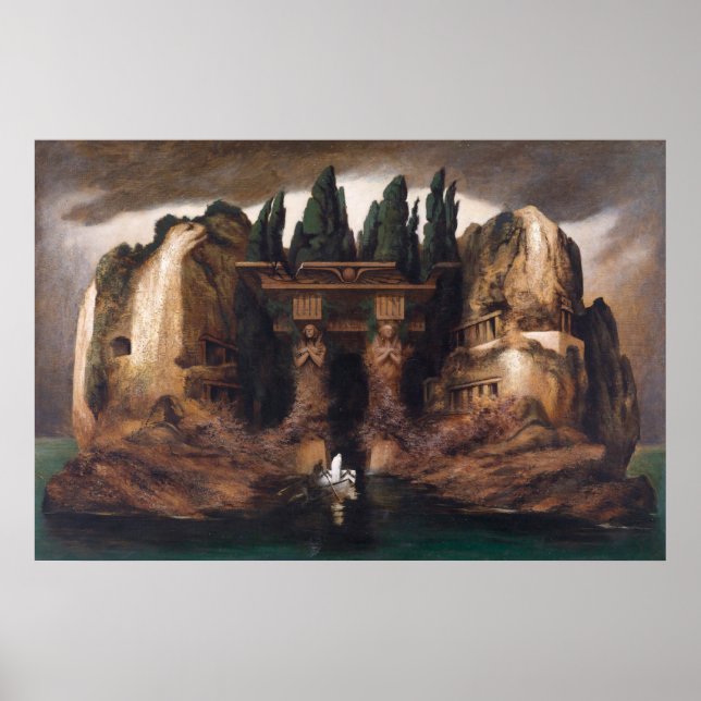 Póster Isla de los Muertos por Karl Wilhelm Toteninsel (Frente)