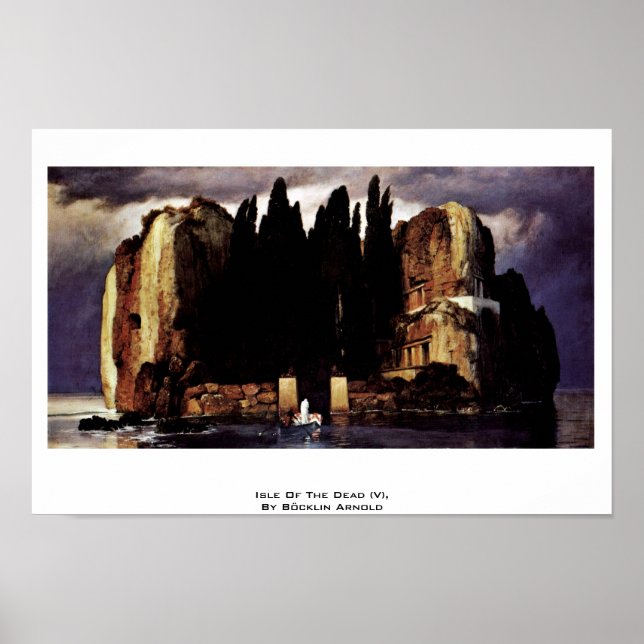 Póster Isla De Los Muertos (V), Por Böcklin Arnold (Frente)