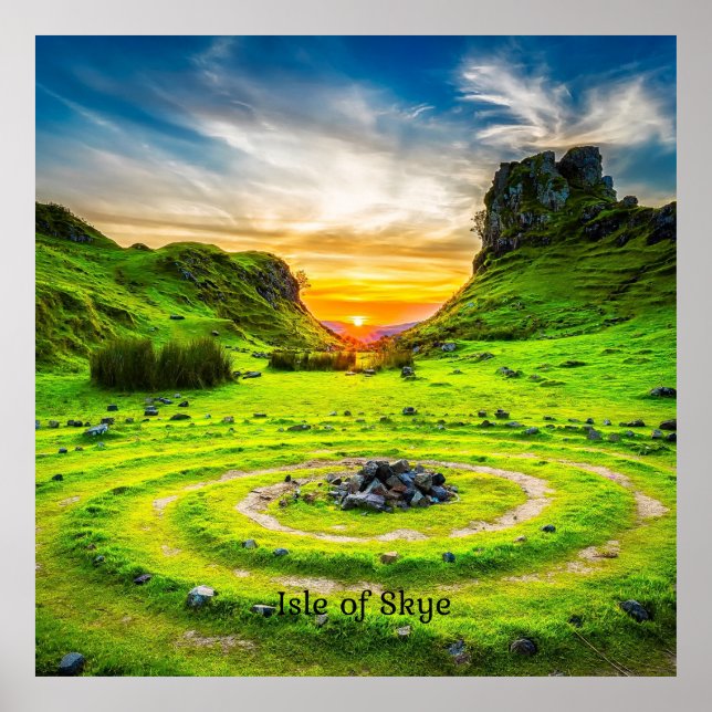 Póster Isla de Skye, Escocia, (Frente)