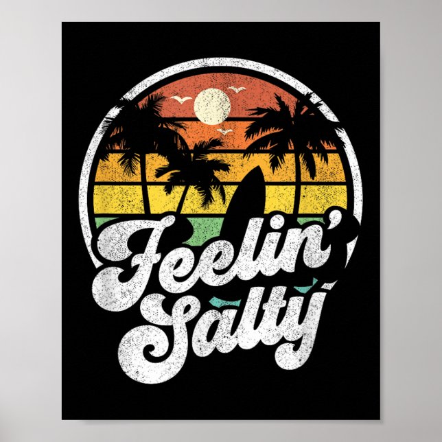 Póster Isla de vacaciones con sensación de salinidad Surf (Frente)