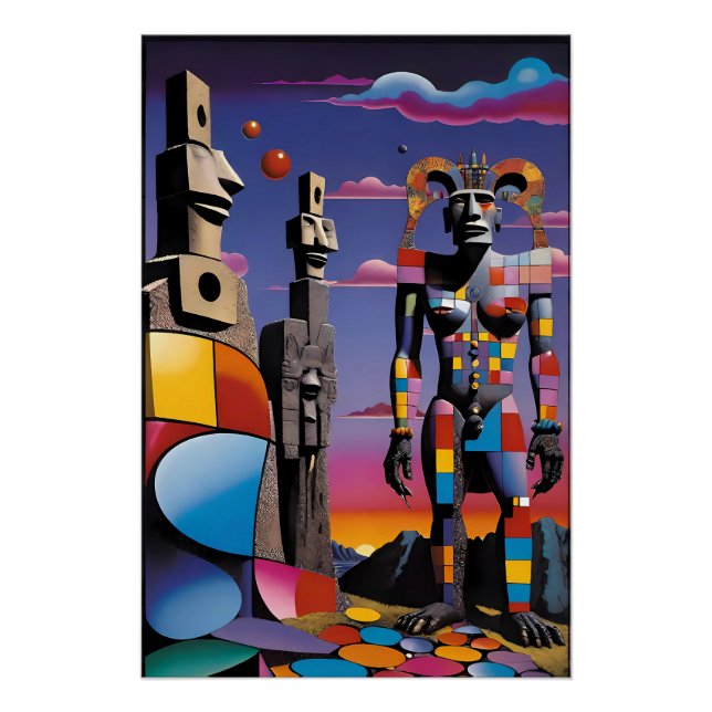 Póster Isla del Bunnyman de Pascua - Arte Ken Gage (Anverso)