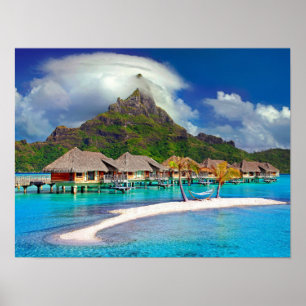 Póster Isla del Caribe Bora
