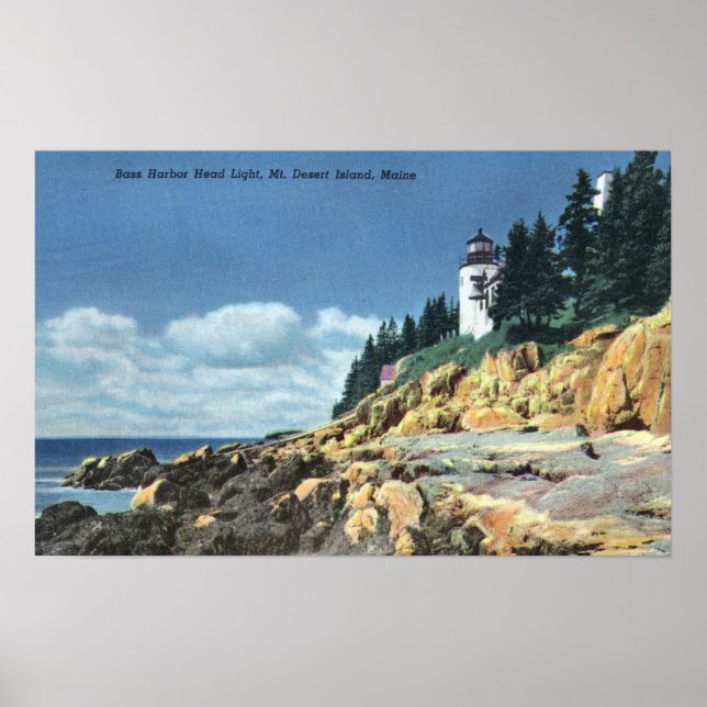 Póster Isla del Desierto, Faro de la Cabeza del Puerto de (Frente)