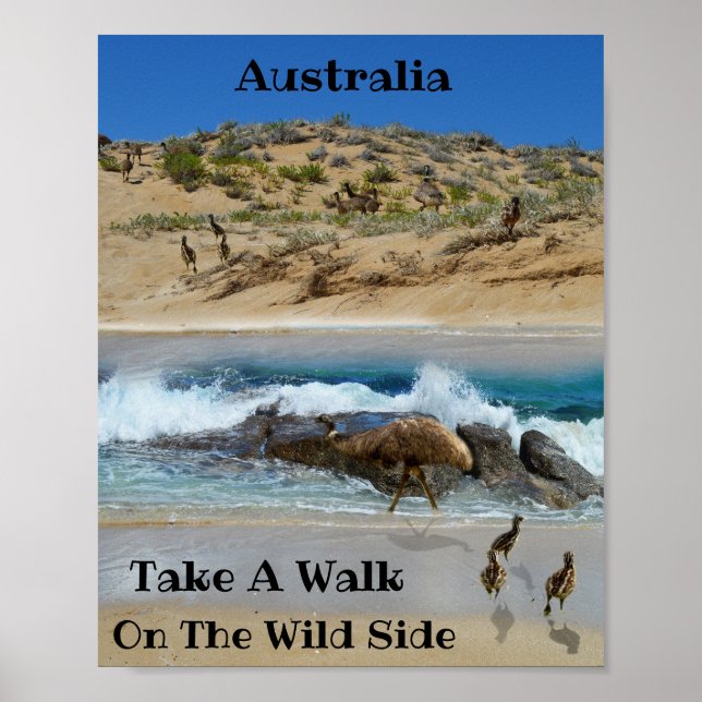 Póster Isla Emu Australia, (Frente)