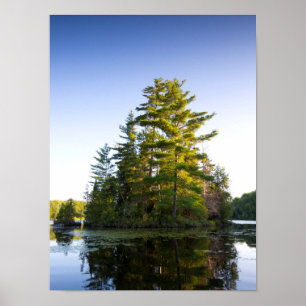 Póster Isla en el lago Long Pond