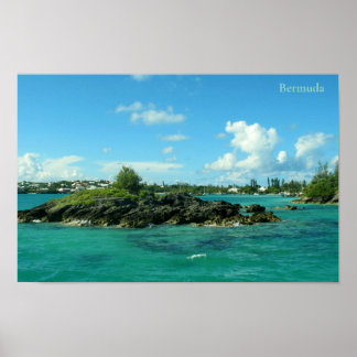 Póster Isla en la Bahía de Mangrove, Bermudas