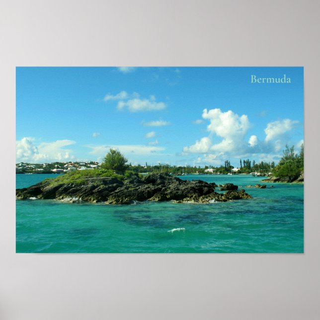 Póster Isla en la Bahía de Mangrove, Bermudas (Frente)