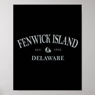 Póster Isla Fenwick Delaware _ Isla Fenwick De Sailbo