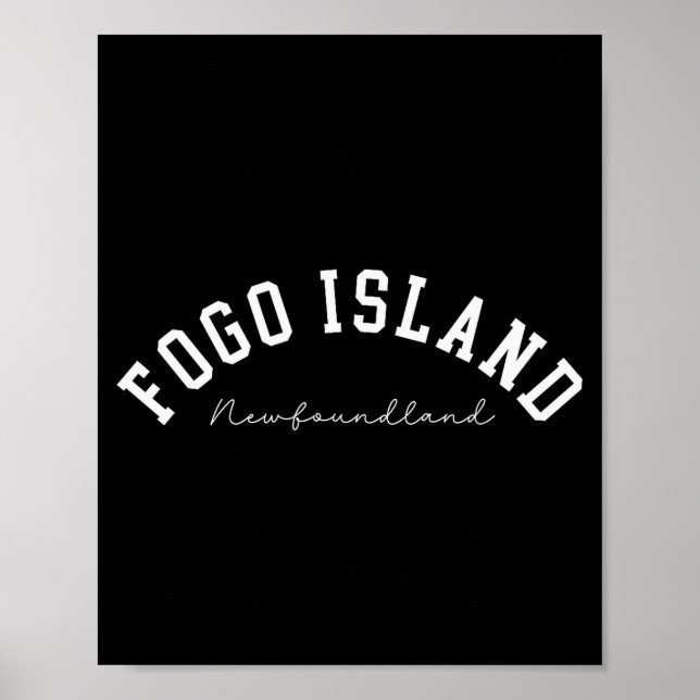 Póster Isla Fogo Terranova Canadá Texto Universitario  (Frente)